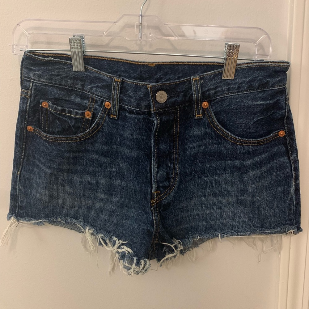 Levi’s Denim Shorts - W27 - Dark Blue Denim